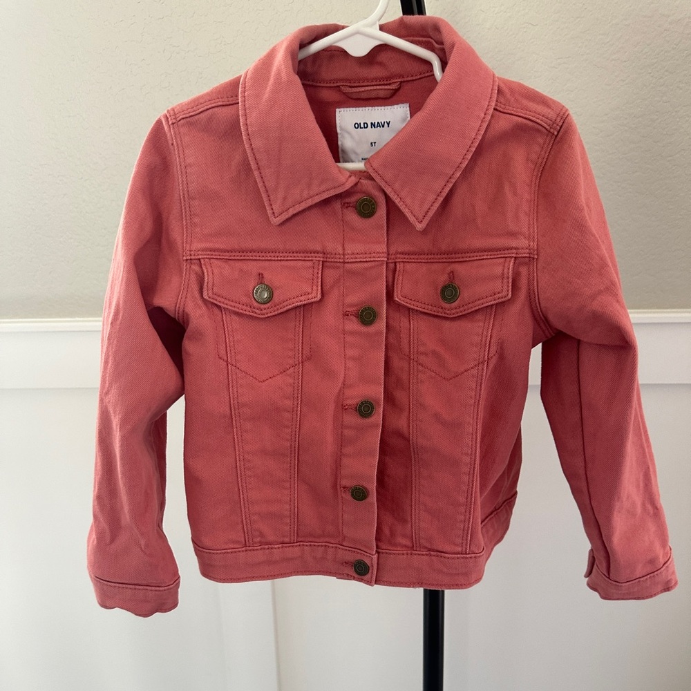 Old Navy Kids Coral Jean Jacket size 5T